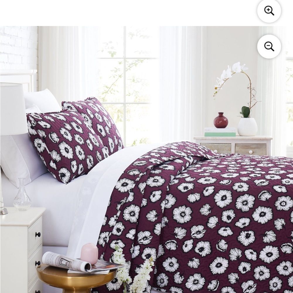 SouthShore Twin 2pc Duvet Cover‎ Set, Purple, Duvet Cover & 1 Sham